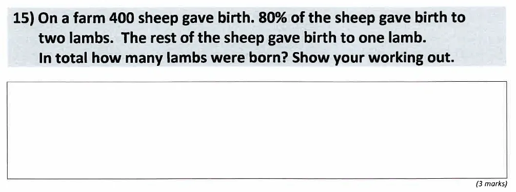 Question 15 - St Anselms College - Eleven Plus Maths Sample Paper 1 - 2026