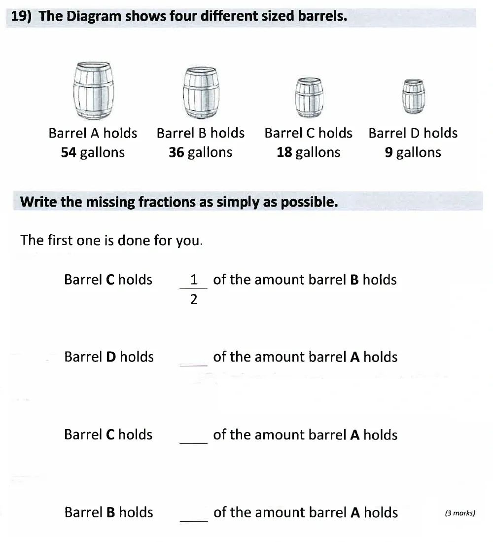 Question 19 - St Anselms College - 11 Plus Maths Sample Paper 1 - 2025