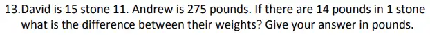 Question 13 - St George’s College - 11 Plus Maths Sample Paper - 2024