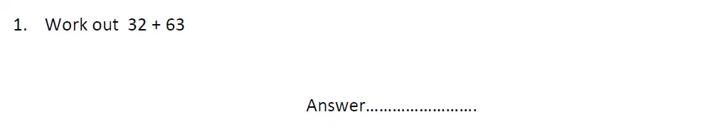 Question 1 - St John's School 11 Plus Maths Exam Sample Paper - 2024