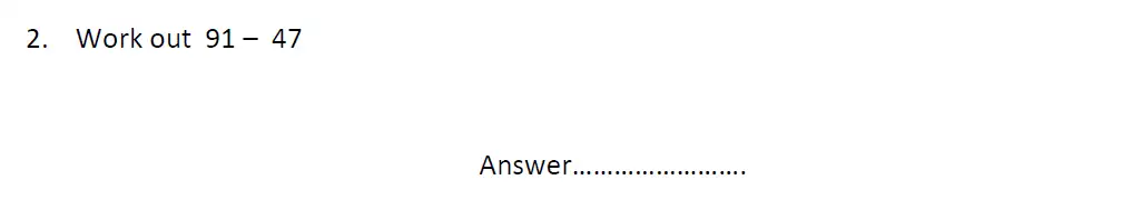 Question 2 - St John's School 11 Plus Maths Exam Sample Paper - 2024
