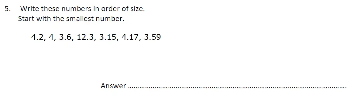 Question 5 - St John's School 11 Plus Maths Exam Sample Paper - 2024