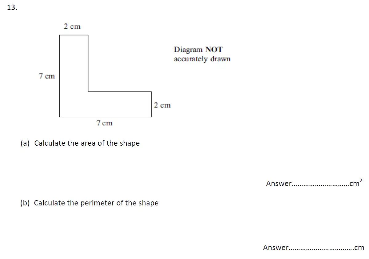 Question 13(a,b) - St John's School 11 Plus Maths Exam Sample Paper - 2024
