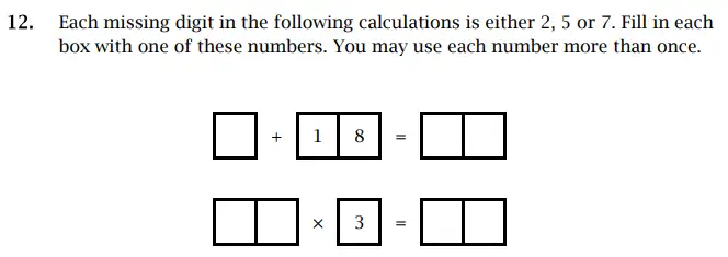 Question 12 - St Paul’s Girls School Sample Maths Paper 1 – 2024