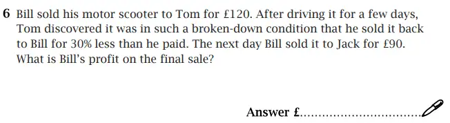 Question 6 - St Paul’s Girls School - 11 Plus Sample Maths Paper 1 – 2024