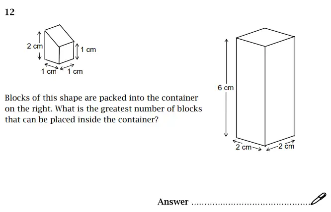 Question 12 - St Paul’s Girls School Sample Maths Paper 1 – 2024