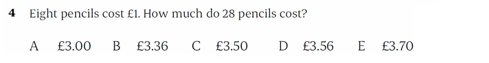Question 04 - St Paul’s Girls School - 11+ Sample Maths Paper 1 - 2025