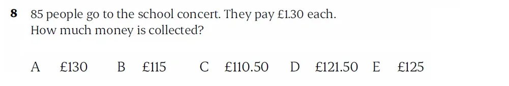 Question 08 - St Paul’s Girls School - 11+ Sample Maths Paper 1 - 2025