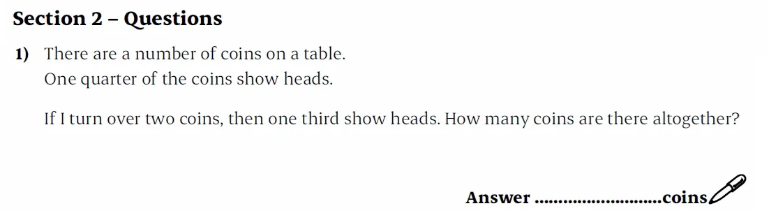 Question 01 - St Paul’s Girls School - 11+ Sample Maths Paper 1 - 2025