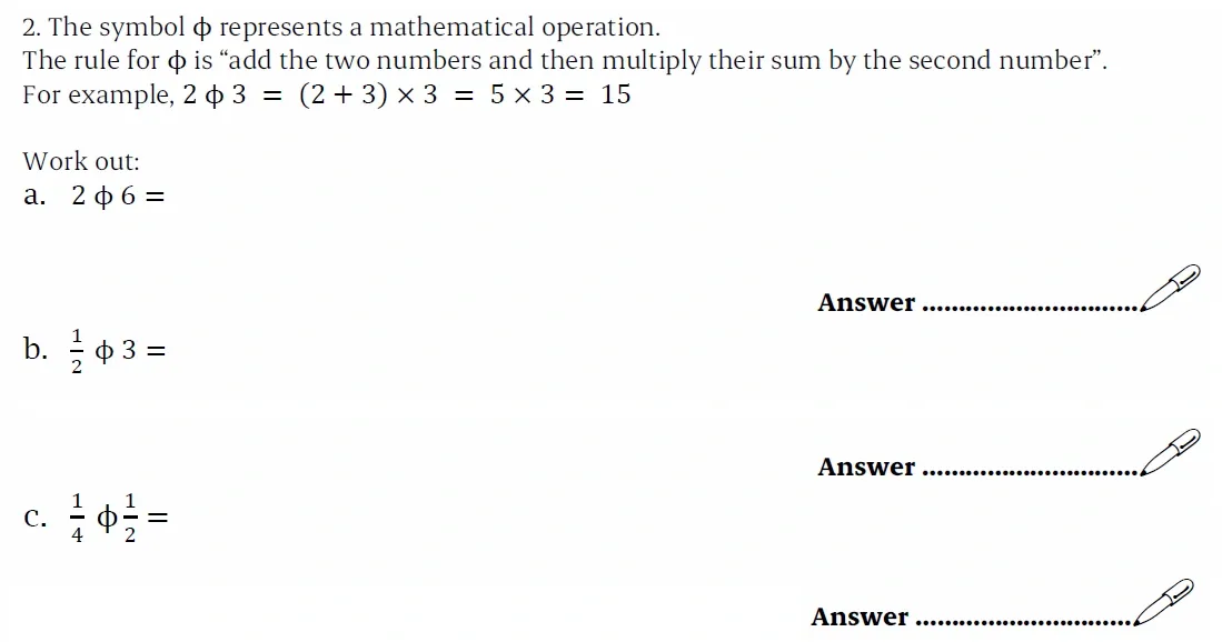 Question 02(a,b,c) - St Paul’s Girls School - 11+ Sample Maths Paper 1 - 2025