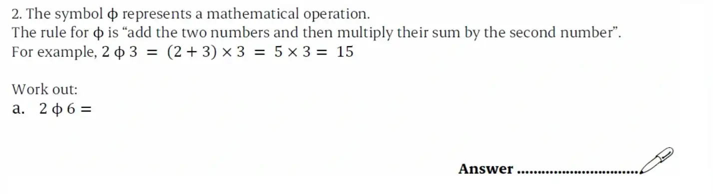Question 2(a) - St Paul’s Girls School - 11+ Exam Sample Maths Paper 1 - 2026
