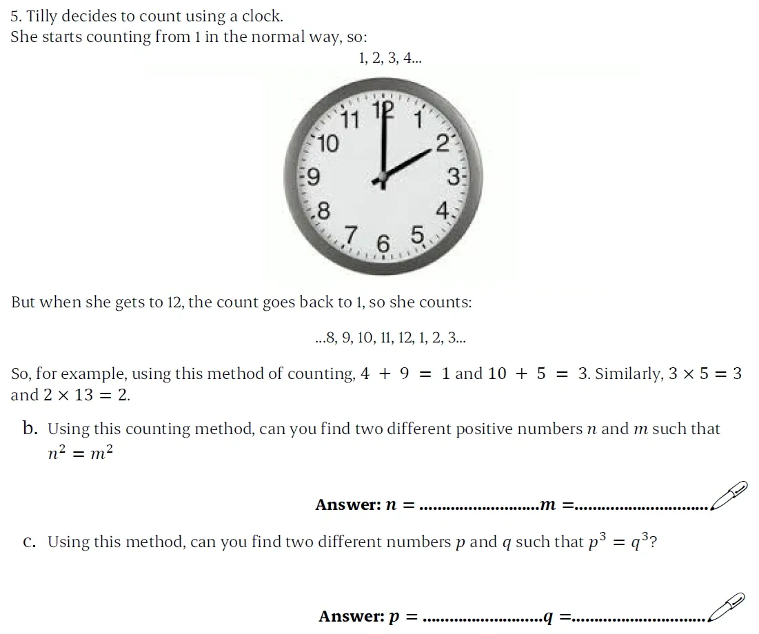 Question 05(b,c) - St Paul’s Girls School - 11+ Sample Maths Paper 1 - 2025