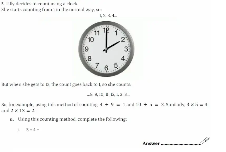 Question 5(a.i) - St Paul’s Girls School - 11+ Exam Sample Maths Paper 1 - 2026