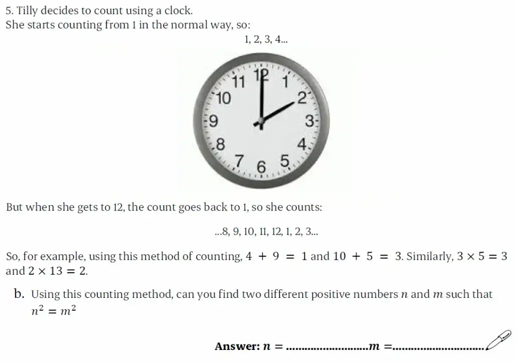 Question 5(b) - St Paul’s Girls School - 11+ Exam Sample Maths Paper 1 - 2026