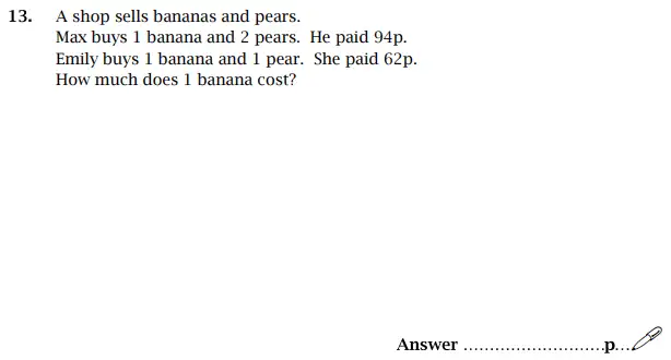 Question 13 - St Paul’s Girls School Sample Maths Paper 2 – 2024
