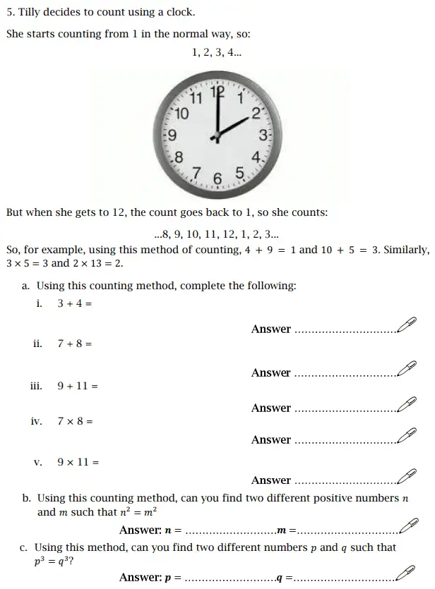 Question 5(5(a)(i),5(a)(ii),5(a)(iii),5(a)(iv),5(a)(v),b,c) - St Paul’s Girls School Sample Maths Paper 2 – 2024
