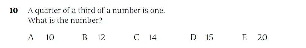 Question 10 - St Paul’s Girls School - 11+ Sample Maths Paper 2 - 2025