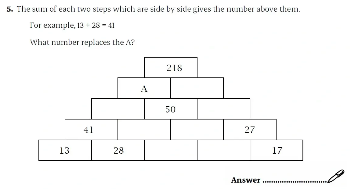 Question 05 - St Paul’s Girls School - 11+ Sample Maths Paper 2 - 2025
