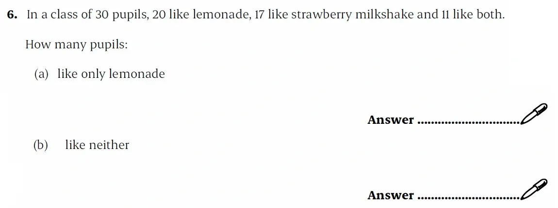Question 06(a,b) - St Paul’s Girls School - 11+ Sample Maths Paper 2 - 2025