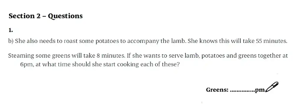 Question 1(b(iii)) - St Paul’s Girls School - 11+ Exam Sample Maths Paper 2 - 2026