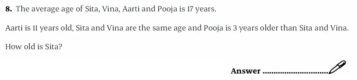 Question 08 - St Paul’s Girls School - 11+ Sample Maths Paper 2 - 2025