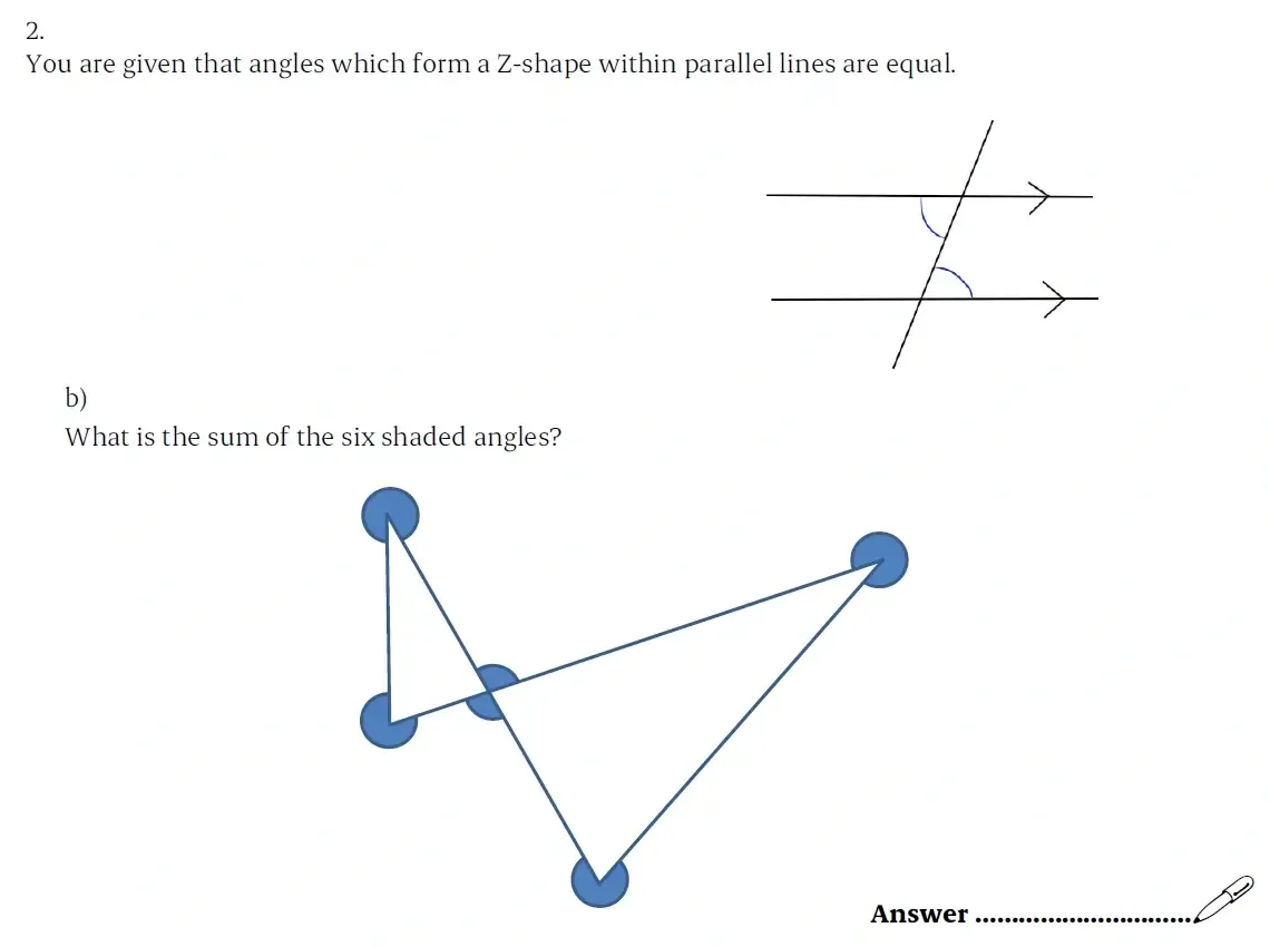 Question 02(b) - St Paul’s Girls School - 11+ Sample Maths Paper 2 - 2025