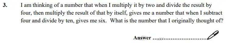 Question 3 - St Paul’s Girls School Sample Maths Paper 3 – 2024