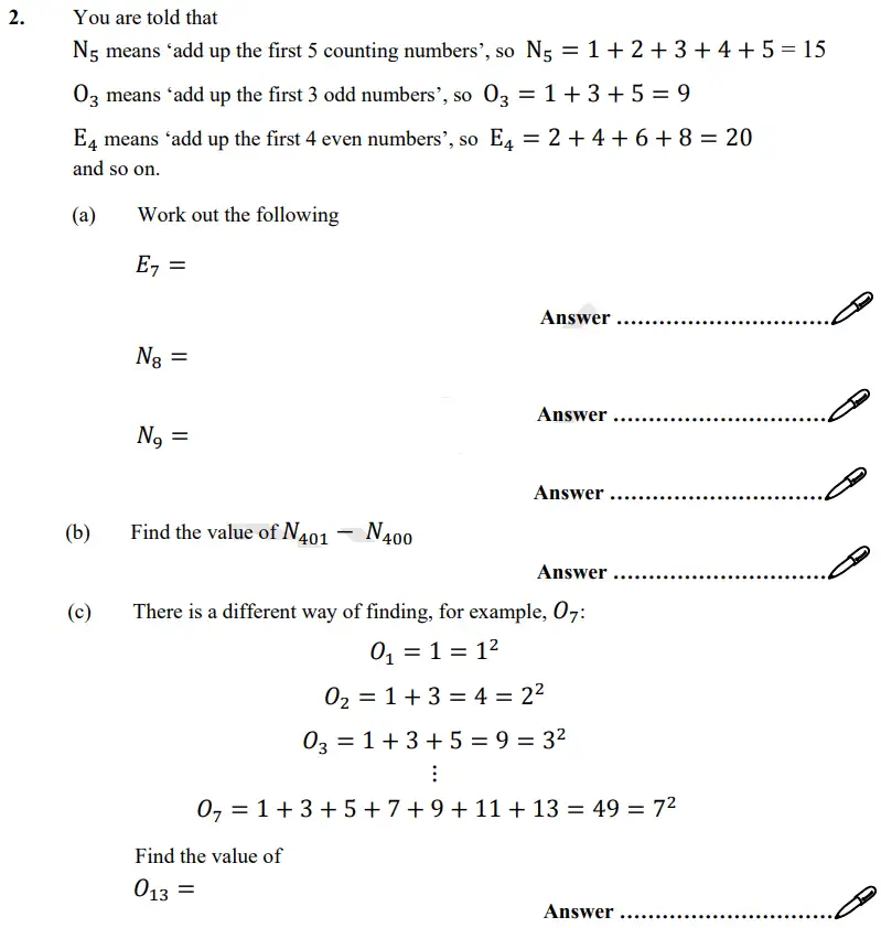 Question 2(i,ii,iii,b,c) - St Paul’s Girls School Sample Maths Paper 3 – 2024