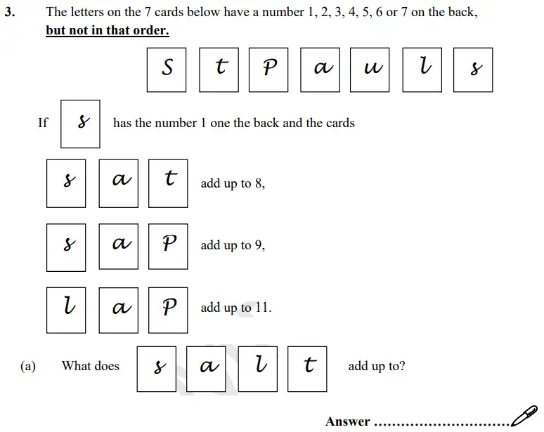 Question 3(a) - St Paul’s Girls School Sample Maths Paper 3 – 2024