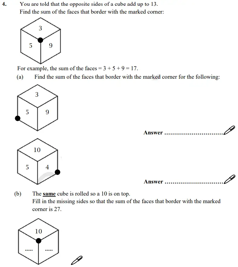 Question 4(a,b) - St Paul’s Girls School Sample Maths Paper 3 – 2024