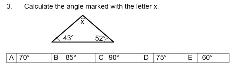 Question 3 - Streatham & Clapham High School – 11 Plus Maths Entrance Exam - 2024