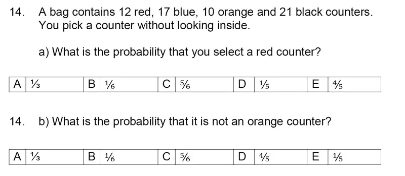 Question 14 - Streatham & Clapham High School – 11 Plus Maths Entrance Exam - 2024