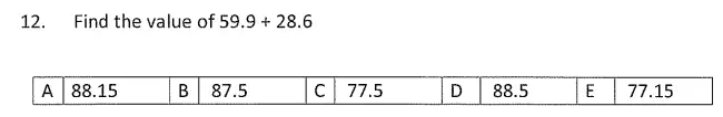 Question 12 - Streatham & Clapham High School – Maths Entrance Exam Specimen Paper - 2024