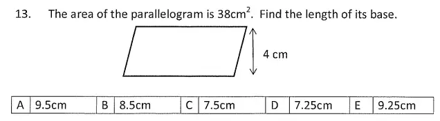 Question 13 - Streatham & Clapham High School – Maths Entrance Exam Specimen Paper - 2024