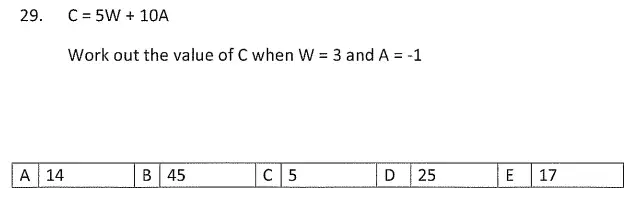 Question 29 - Streatham & Clapham High School – 11 Plus Maths Entrance Exam Specimen Paper - 2024