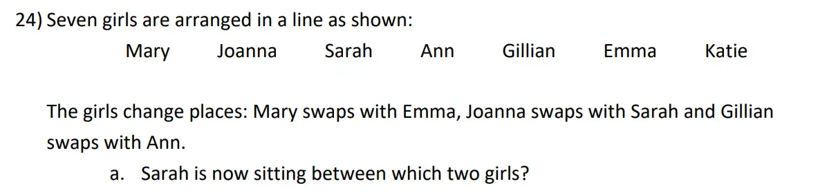 Question 24(a) - Surbiton High School - 11 Plus Maths Entrance Questions - 2026