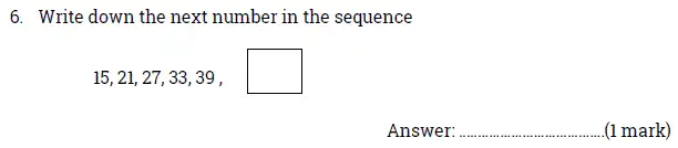 Question 6 - Sydenham High School – 11+ Sample Mathematics Entrance Examination Paper – 2024