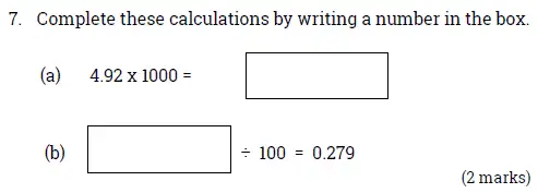 Question 7(a,b) - Sydenham High School – 11+ Sample Mathematics Entrance Examination Paper – 2024