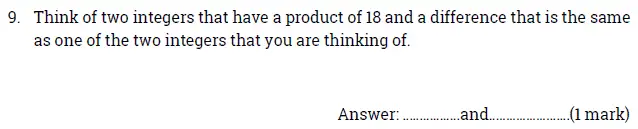 Question 9 - Sydenham High School – 11+ Sample Mathematics Entrance Examination Paper – 2024