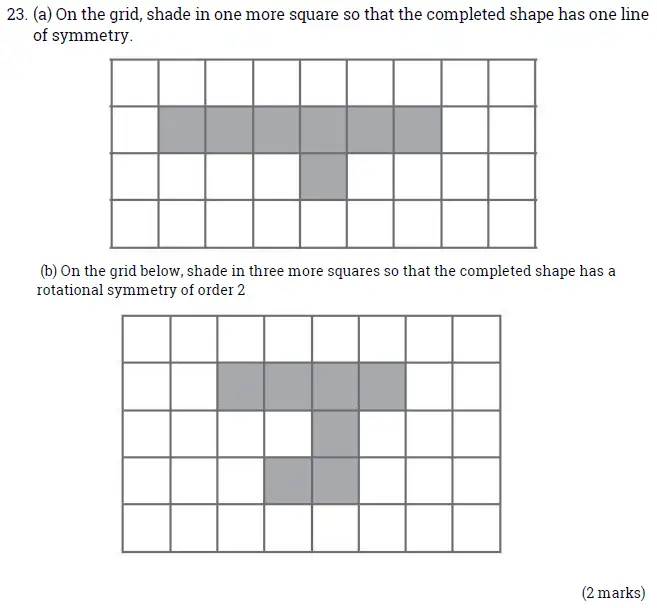 Question 23(a,b) - Sydenham High School – 11+ Sample Mathematics Entrance Examination Paper – 2024