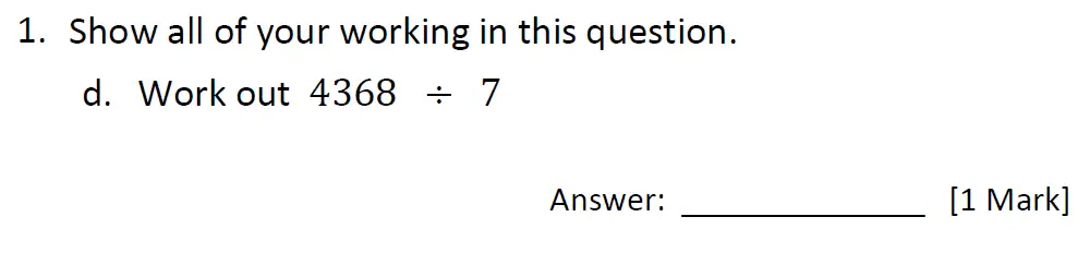 Question 1(d) - The Grammar School at Leeds 11 Pus Maths Entrance Paper 2024