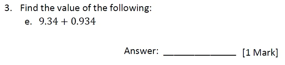 Question 3(e) - The Grammar School at Leeds 11 Pus Maths Entrance Paper 2024