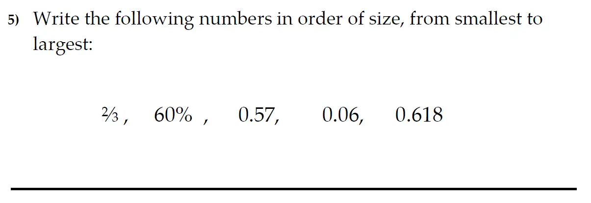 Question 5 - The Kings School 11 Plus Maths Entrance Examinations 2011