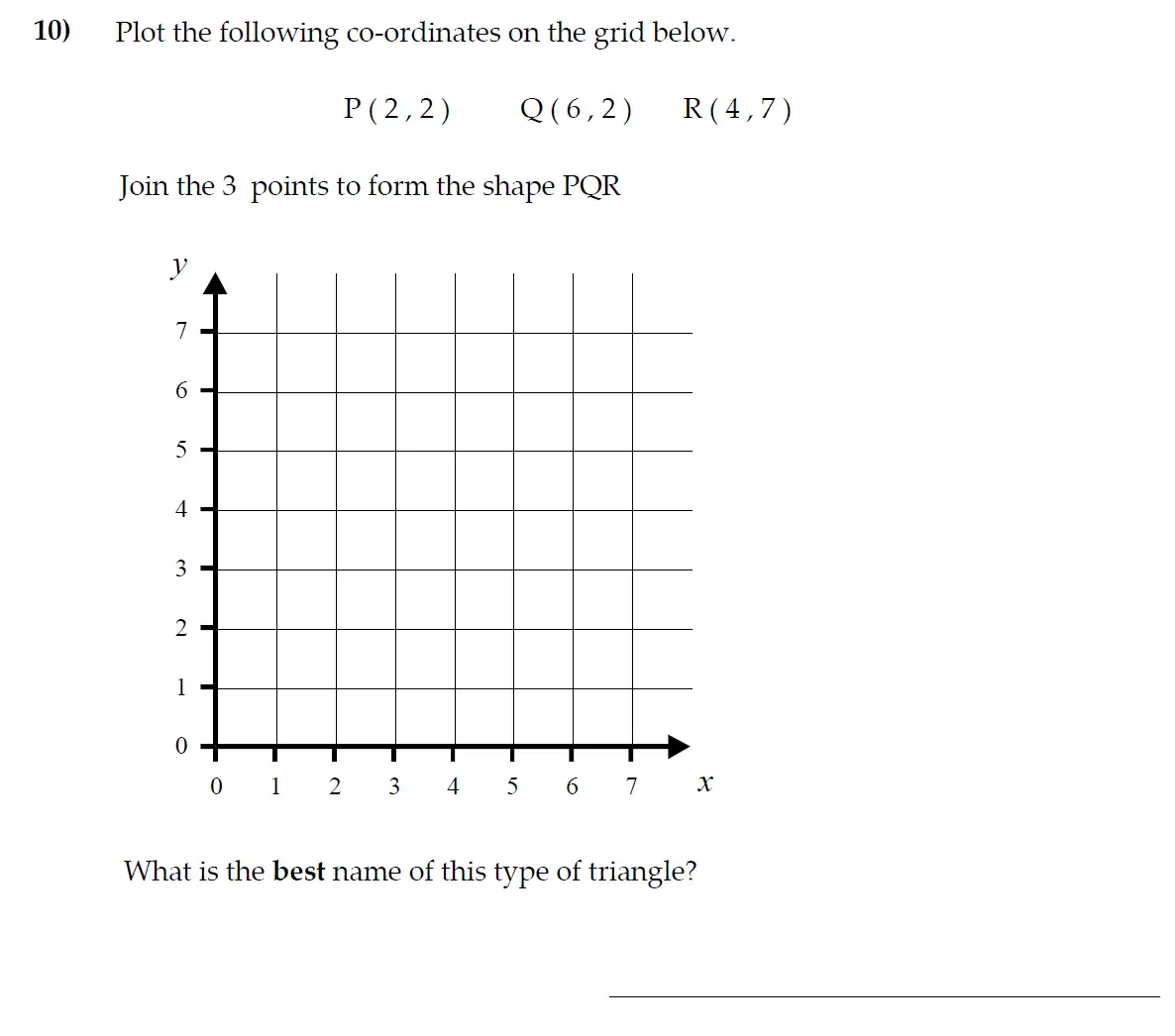 Question 10(10(a),10(b),10(c),10(d),10(e)) - The Kings School 11 Plus Maths Entrance Examinations 2011