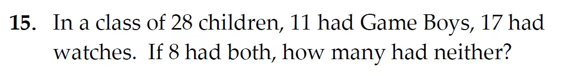 Question 15 - The Kings School 11 Plus Maths Entrance Examinations 2011