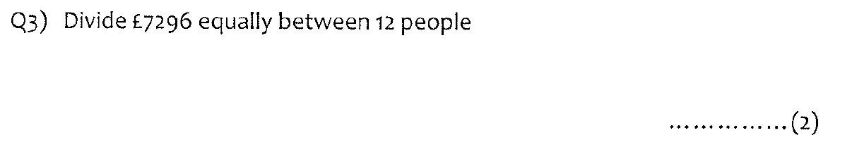 Question 3 - The Kings School 11 Plus Maths Entrance Examinations 2013
