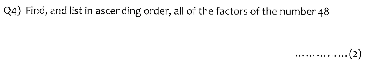 Question 4 - The Kings School 11 Plus Maths Entrance Examinations 2013