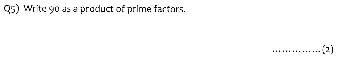 Question 5 - The Kings School 11 Plus Maths Entrance Examinations 2013