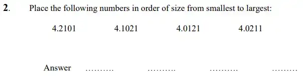 Question 02 - The King’s School Chester Maths Specimen Paper - 1 - 2024
