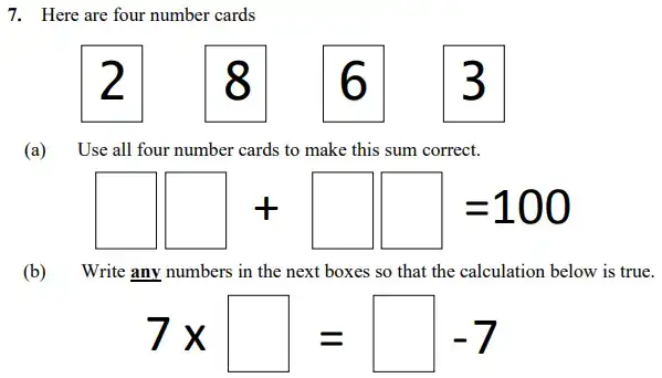 Question 7(a,b) - The King’s School Chester Maths Specimen Paper - 2 - 2024